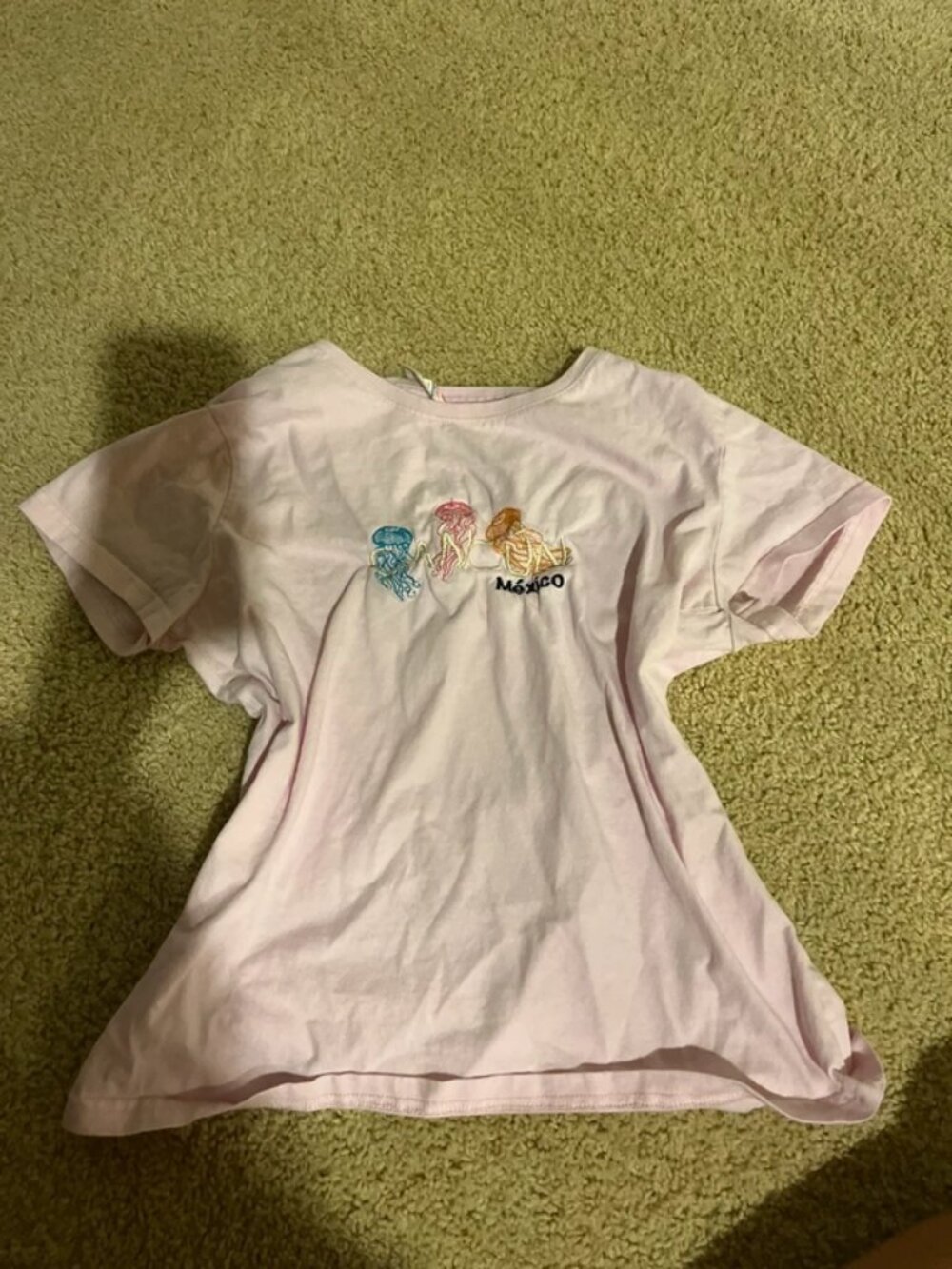 Mexico pastel pink baby tee